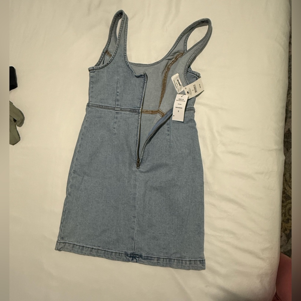 Cotton On - Women’s- Light Blue Denim Mini Dress - Small - Picture 5 of 5